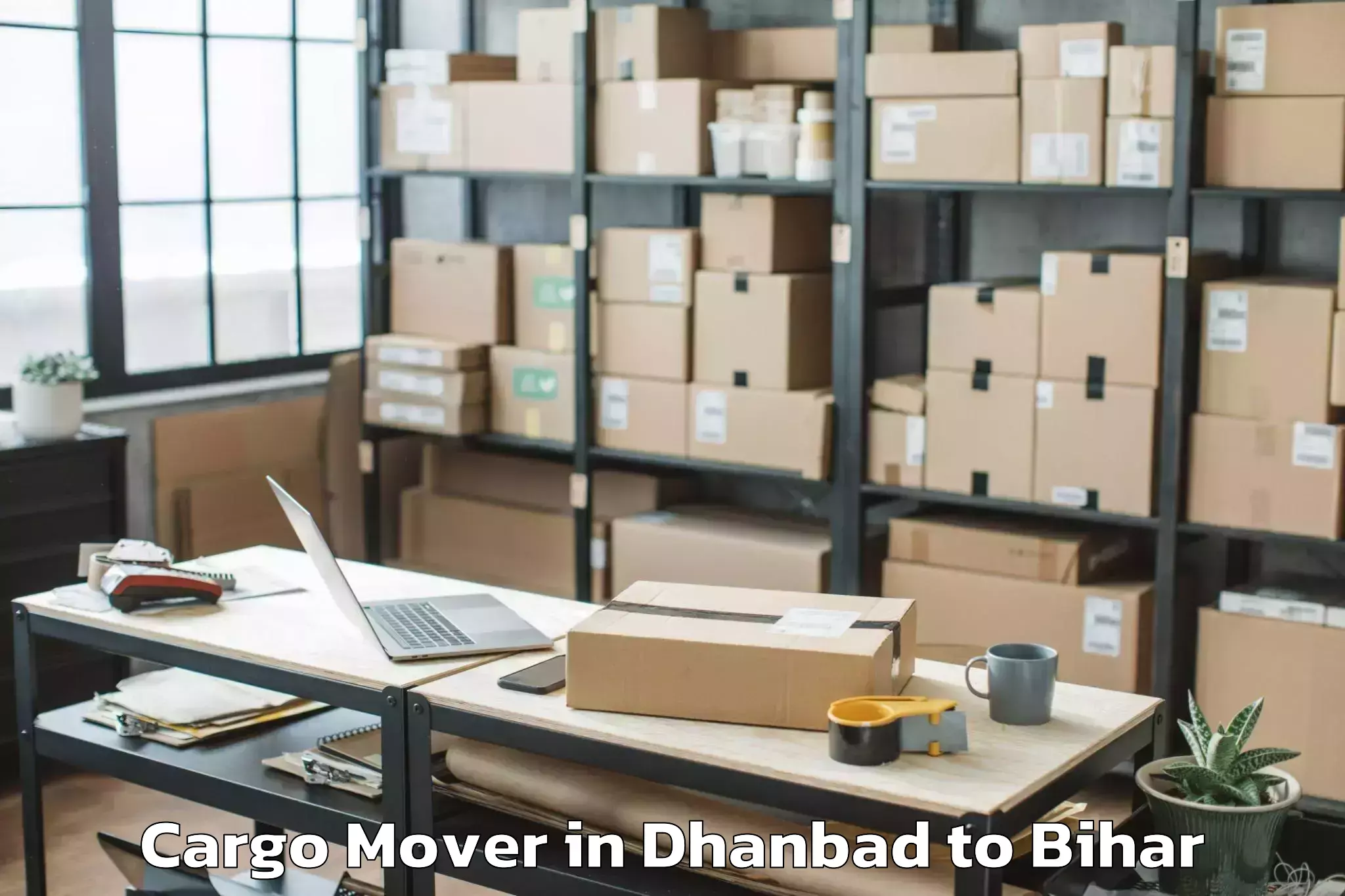 Easy Dhanbad to Areraj Cargo Mover Booking